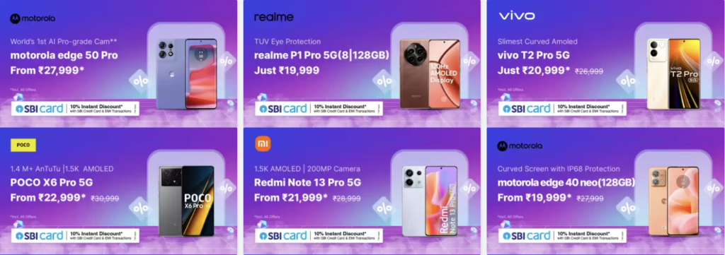 Mobile Offers details during Flipkart Big Saving Days